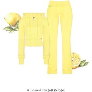 HIDDEN CULT Lemon drop soft knit Set yellow